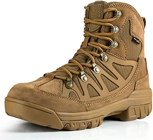 FREE SOLDIER Men's Waterproof Tactical Hiking Boots Military Work Boots Combat Boots